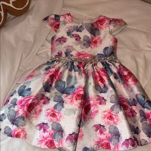 Floral Butterfly Kids Dress